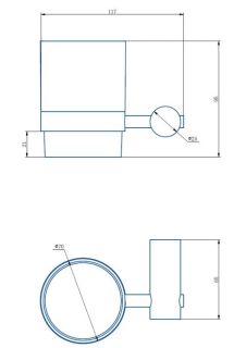 Стакан для ванной комнаты Haiba HB8406-7 чёрный матовый